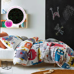 Happy Kids Monster Squad Glow in the Dark Quilt Cover Set Single - Home & Garden > Bedding