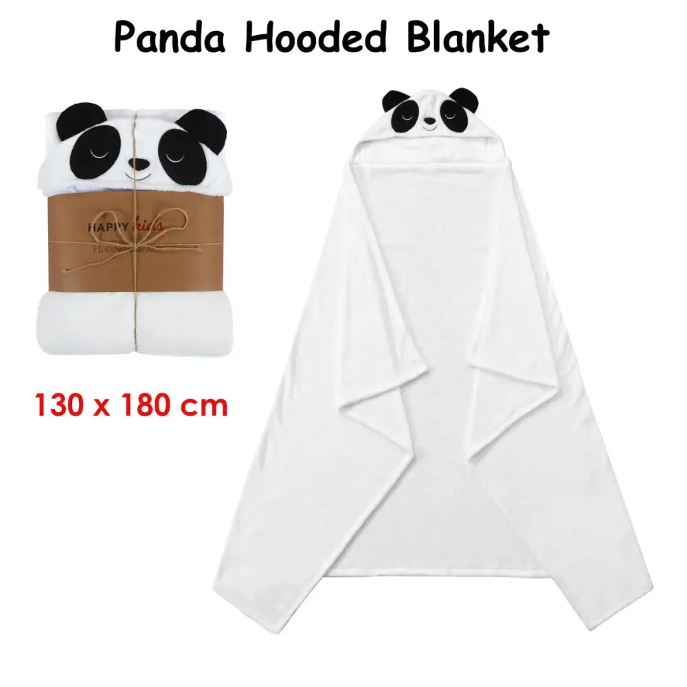 Happy Kids Panda Hooded Blanket - Home & Garden > Bedding