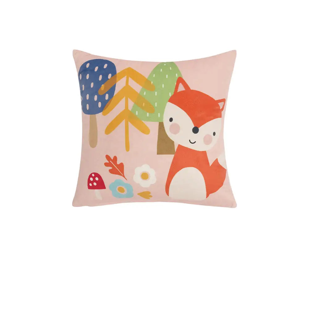 Happy Kids Rainbow Forest Filled Square Cushion - Home & Garden > Bedding
