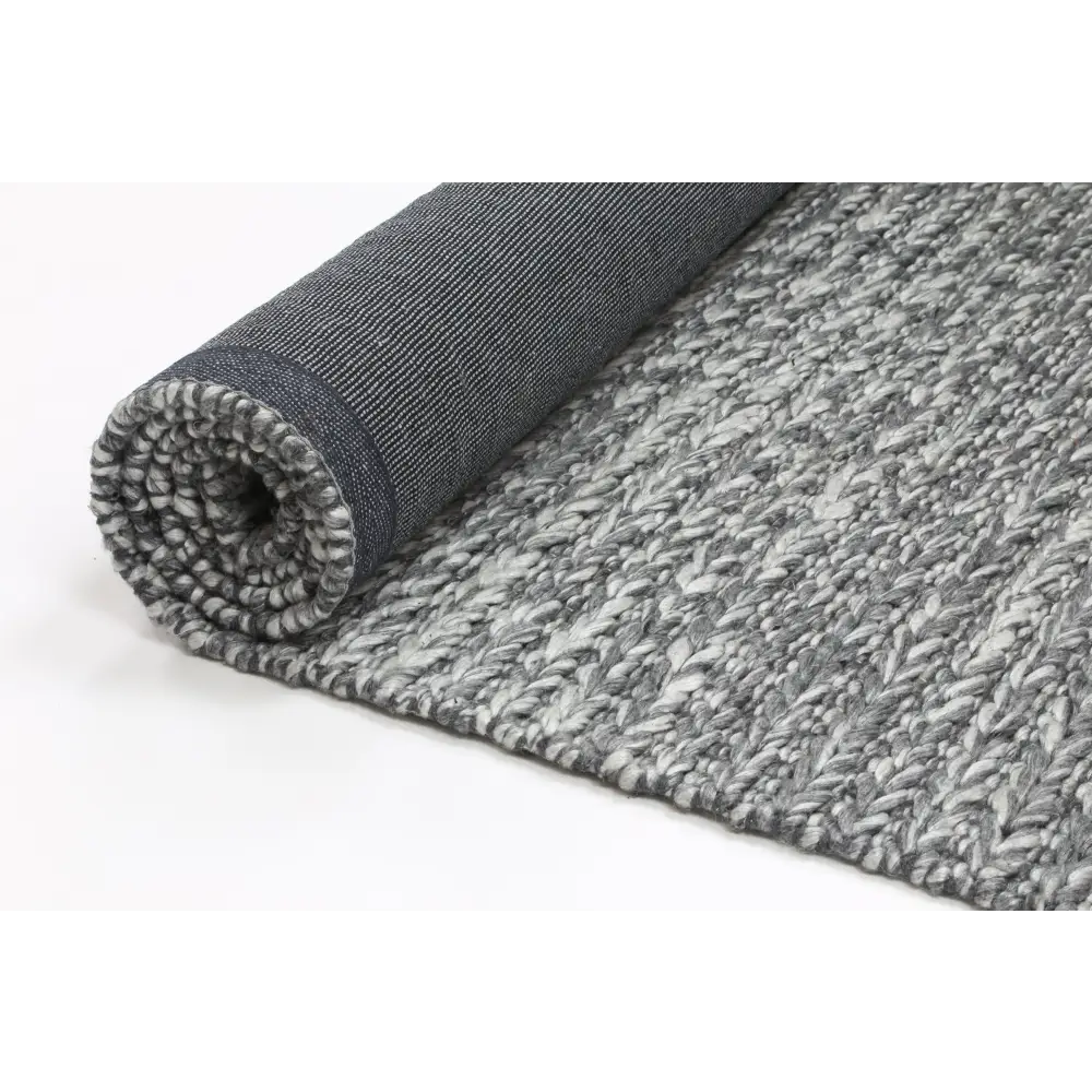 Harlow Cue Charcoal Wool Blend Rug 160x230 - Home & Garden > Rugs
