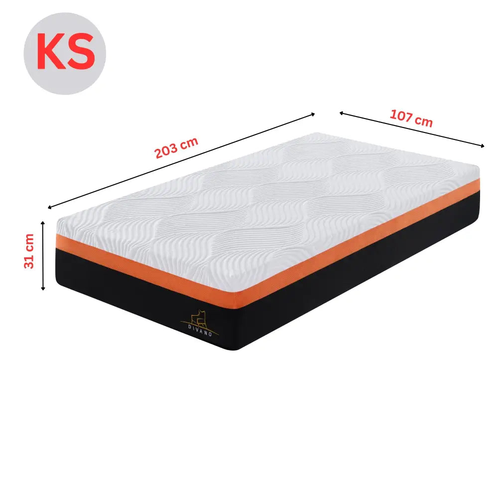 Heavenly King Single Size Memory Foam Medium-Firm Feel 31cm Mattress - Furniture > Mattresses