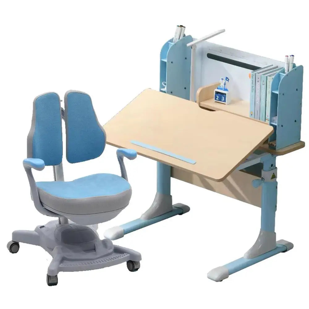 Height Adjustable Children Kids Ergonomic Study Desk Chair Set 80cm Blue AU - Baby & Kids > Kid’s Furniture