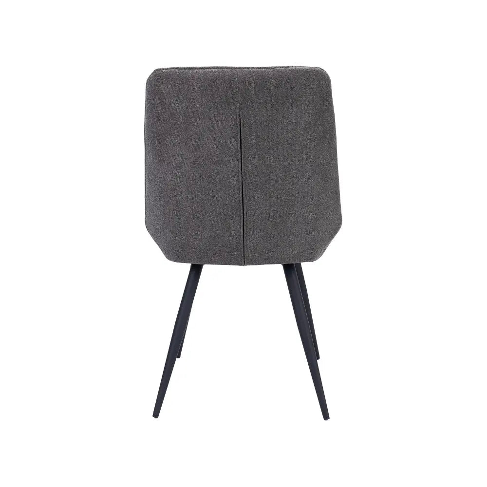 Helenium Dining Chair Set of 2 Fabric Seat with Metal Frame - Graphite - Furniture > Dining