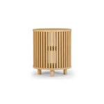 Henley Round Wooden Bedside Table - Furniture > Bedroom > Bedside Tables