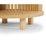 Henley Round Wooden Bedside Table - Furniture > Bedroom > Bedside Tables