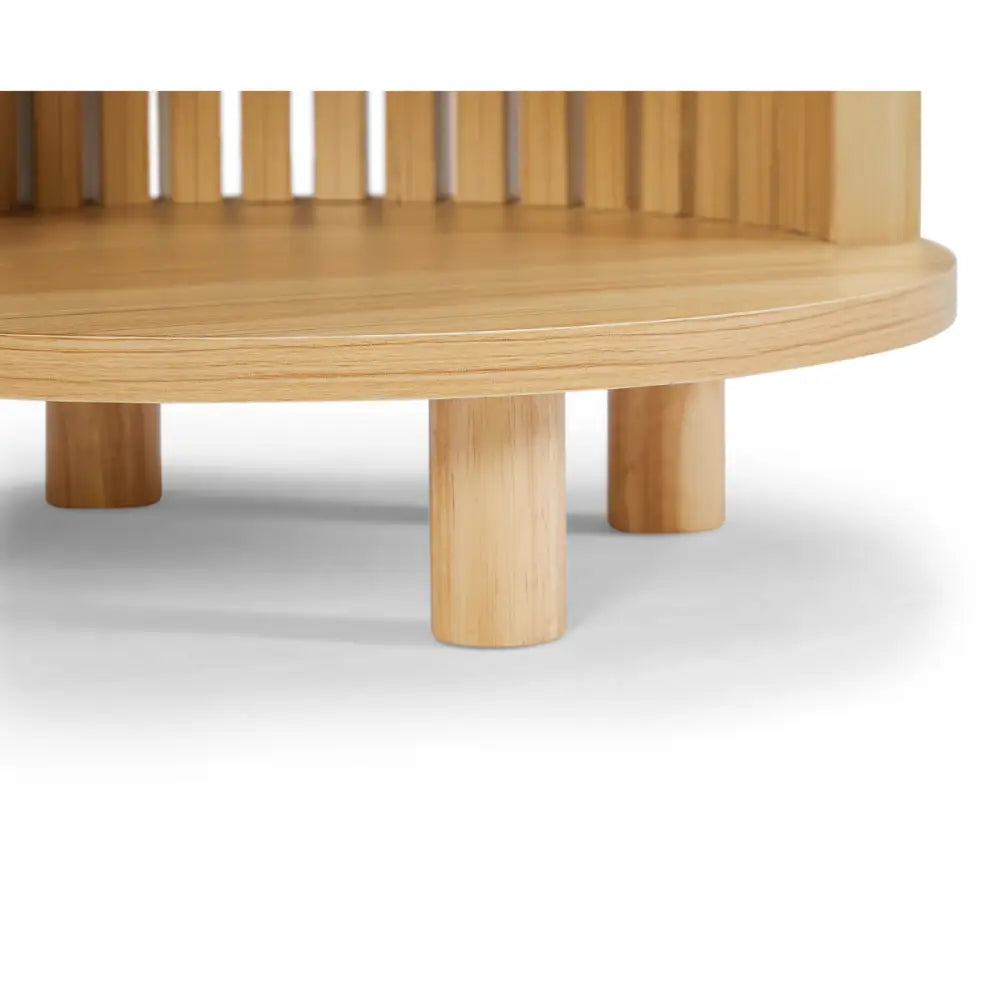 Henley Round Wooden Bedside Table - Furniture > Bedroom > Bedside Tables