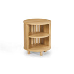 Henley Round Wooden Bedside Table - Furniture > Bedroom > Bedside Tables