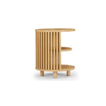 Henley Round Wooden Bedside Table - Furniture > Bedroom > Bedside Tables