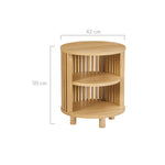 Henley Round Wooden Bedside Table - Furniture > Bedroom > Bedside Tables