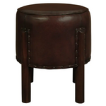 Heritage Genuine Goat Leather Ottoman/Footstool - Health & Beauty > Health & Wellbeing > Wellness Accessories