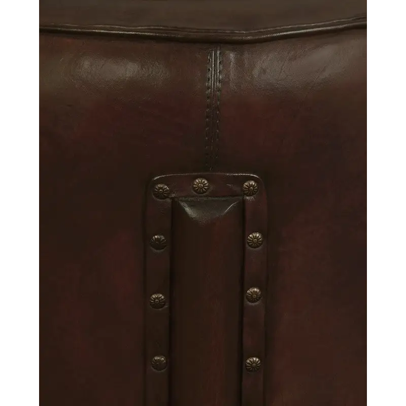 Heritage Genuine Goat Leather Ottoman/Footstool - Health & Beauty > Health & Wellbeing > Wellness Accessories
