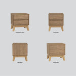 Hirado Bedside Table - Natural - Furniture > Bedroom > Bedside Tables