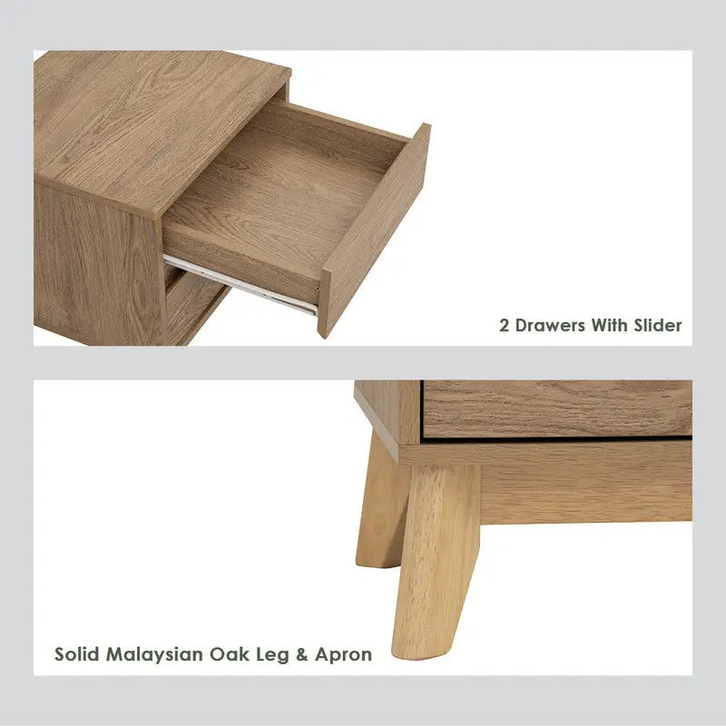 Hirado Bedside Table - Natural - Furniture > Bedroom > Bedside Tables