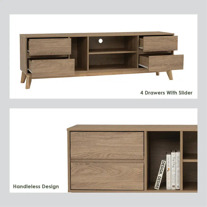 Hirado Entertainment TV Unit - Cocoa - Furniture > Living Room > TV Units
