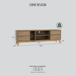 Hirado Entertainment TV Unit - Cocoa - Furniture > Living Room > TV Units