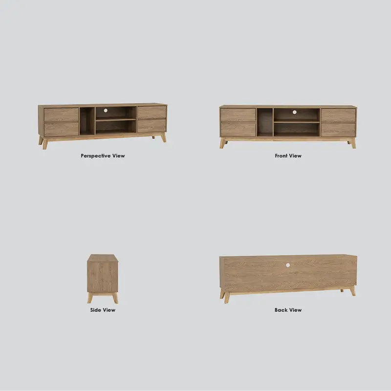 Hirado Entertainment TV Unit - Natural - Furniture > Living Room > TV Units