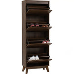 Hirado Tall Shoe Cabinet - Cocoa - Furniture > Living Room > Shoe Storage