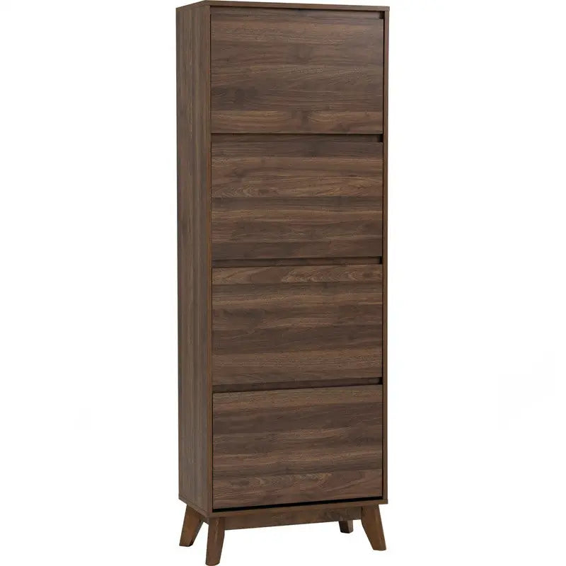Hirado Tall Shoe Cabinet - Cocoa - Furniture > Living Room > Shoe Storage