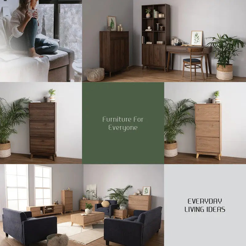 Hirado Tall Shoe Cabinet - Cocoa - Furniture > Living Room > Shoe Storage