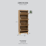 Hirado Tall Shoe Cabinet - Cocoa - Furniture > Living Room > Shoe Storage