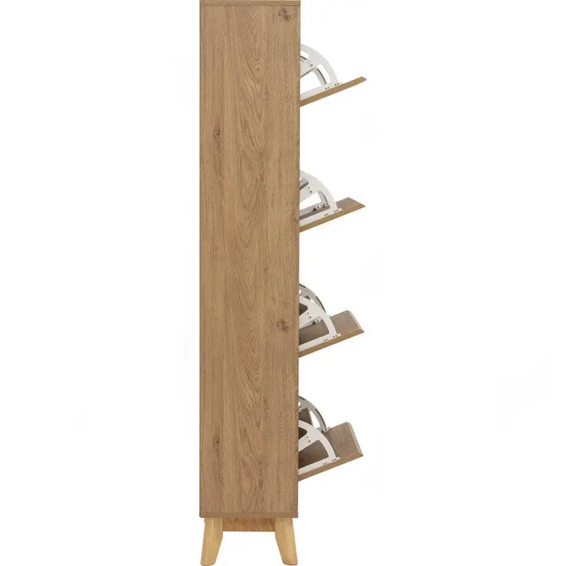 Hirado Tall Shoe Cabinet - Natural - Furniture > Living Room > Shoe Storage