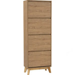 Hirado Tall Shoe Cabinet - Natural - Furniture > Living Room > Shoe Storage