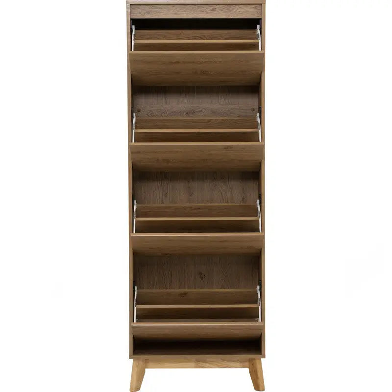 Hirado Tall Shoe Cabinet - Natural - Furniture > Living Room > Shoe Storage