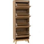 Hirado Tall Shoe Cabinet - Natural - Furniture > Living Room > Shoe Storage