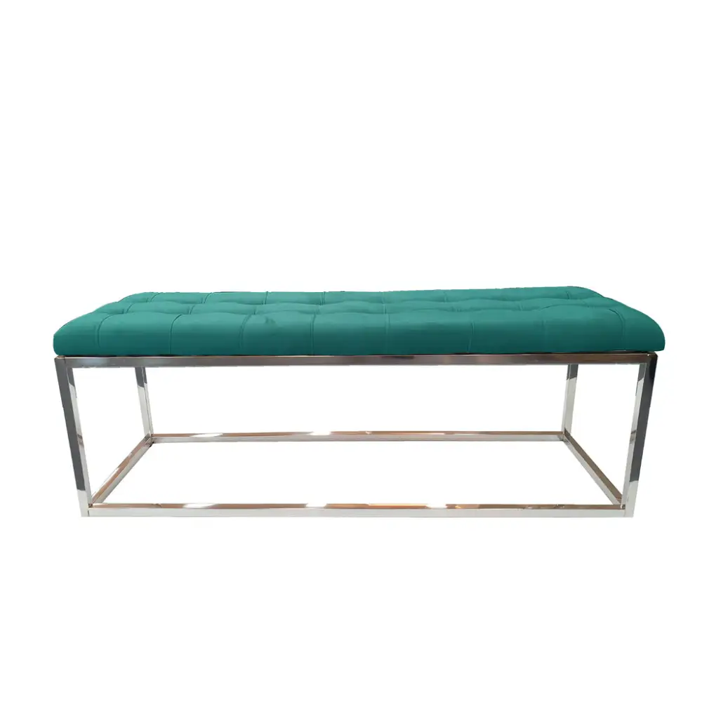 Holly Silver / Green Ottoman - Home & Garden > Decor