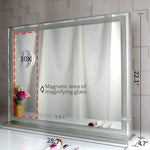 Hollywood LED Makeup Mirror with Smart Touch Control and 3 Colors Dimmable Light (72 x 56 cm) - Health & Beauty >