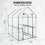 Home Ready Garden Greenhouse Shed PVC Cover Only Apex 190cm - Home & Garden > Green Houses