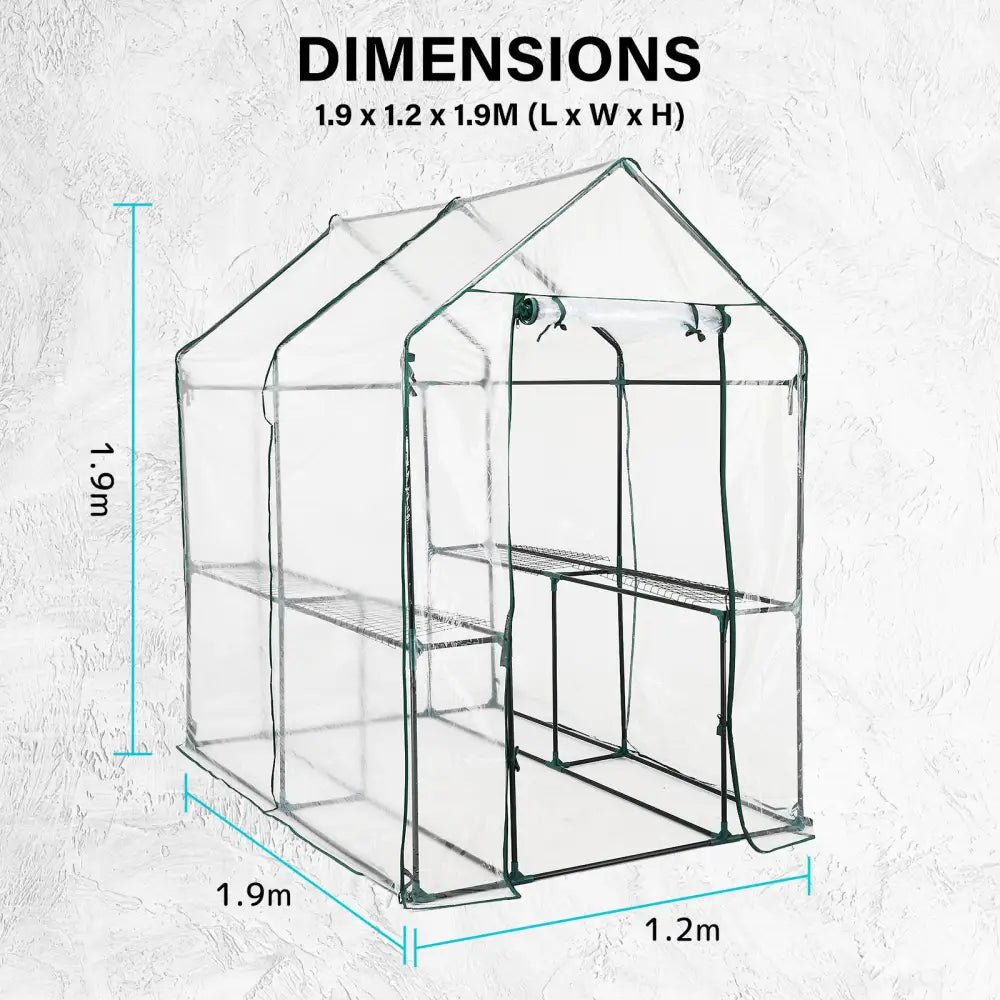 Home Ready Garden Greenhouse Shed PVC Cover Only Apex 190cm - Home & Garden > Green Houses