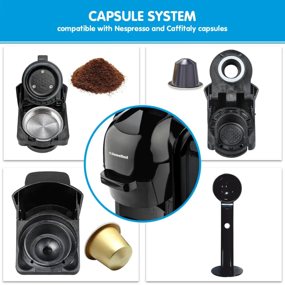 Homemaid 3-in-1 Cm511hm Coffee Multi Capsule Pod Machine - Appliances > Kitchen Appliances