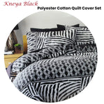 Homeport Kenya Black Printed Geometric Quilt Cover Set Double - Home & Garden > Bedding