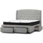 Honeydew Queen Size Bed Frame Timber Mattress Base With Storage Drawers - Beige - Furniture > Bedroom