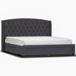 Honeydew Queen Size Bed Frame Timber Mattress Base With Storage Drawers - Grey - Furniture > Bedroom