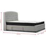 Honeydew Queen Size Bed Frame Timber Mattress Base With Storage Drawers - Beige - Furniture > Bedroom