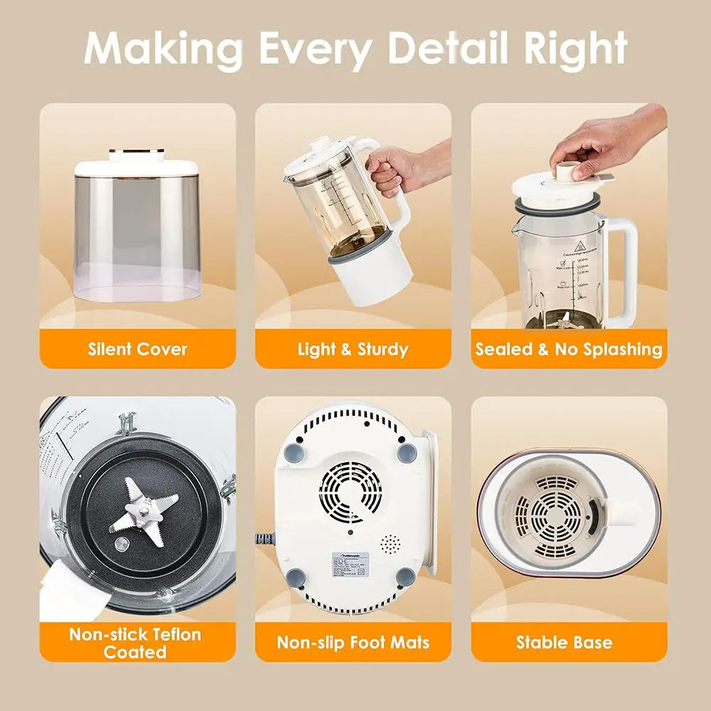 Hoper Layer 8in1 Quite Cooking Blender with Silent Shield 24H Preset Self-Cleaning AU Model - Appliances > Kitchen
