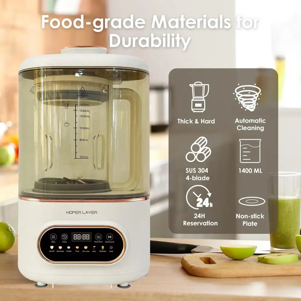 Hoper Layer 8in1 Quite Cooking Blender with Silent Shield 24H Preset Self-Cleaning AU Model - Appliances > Kitchen