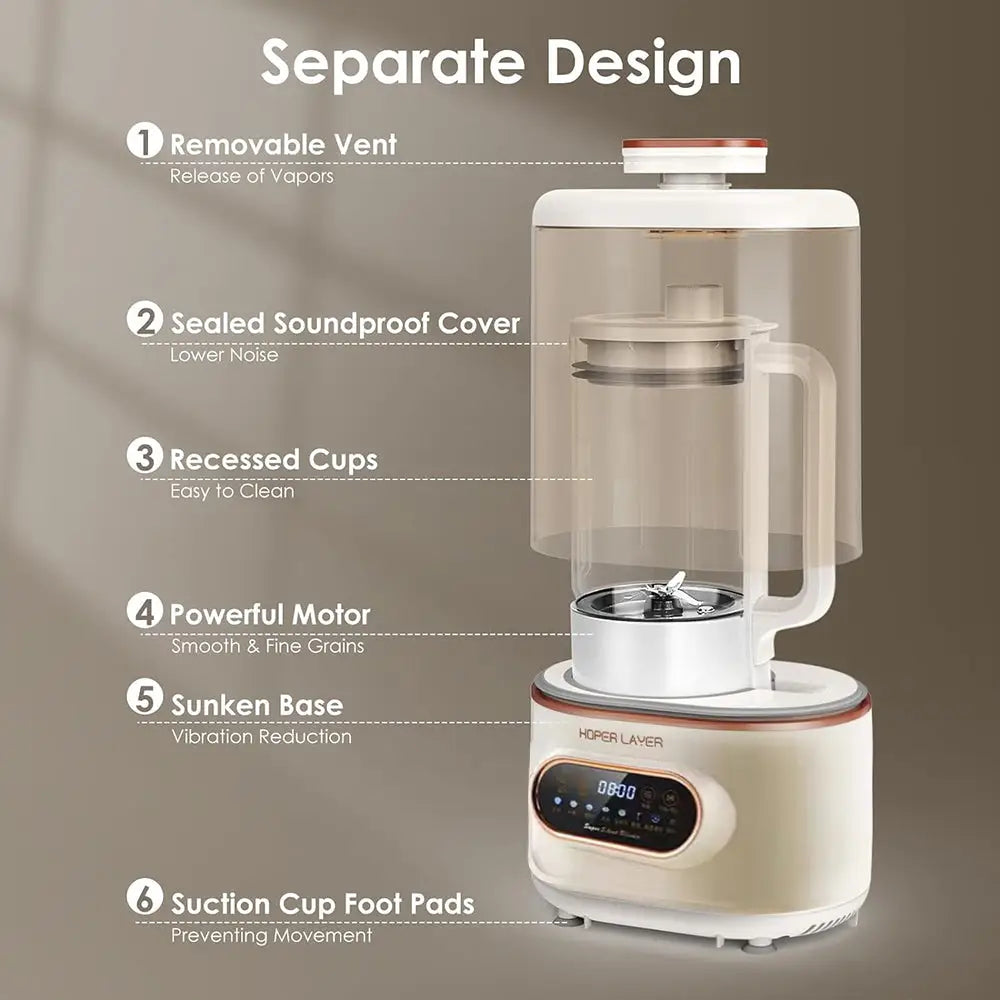 Hoper Layer 8in1 Quite Cooking Blender with Silent Shield 24H Preset Self-Cleaning AU Model - Appliances > Kitchen