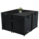 Horrocks 8 Seater Outdoor Dining Set-Black - Furniture > Outdoor