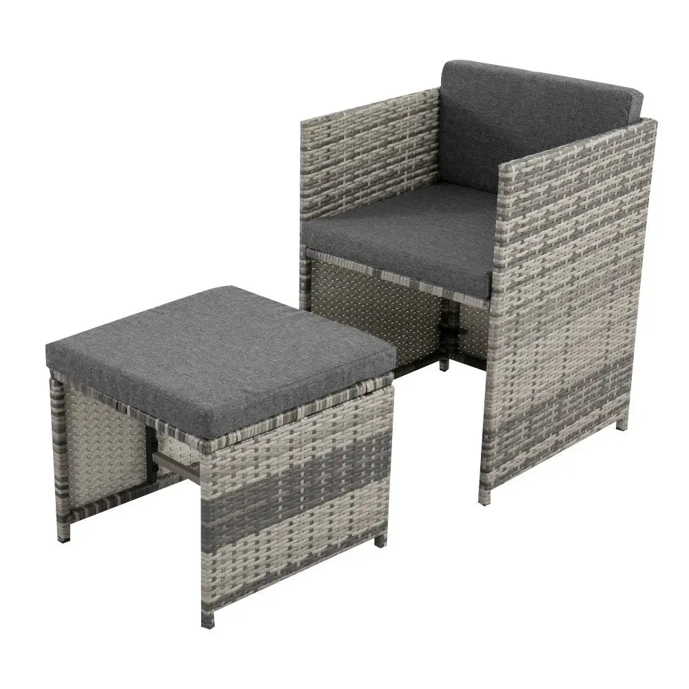 Horrocks 8 Seater Outdoor Dining Set-Grey - Furniture > Outdoor