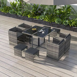 Horrocks 8 Seater Outdoor Dining Set-Grey - Furniture > Outdoor