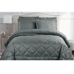 Hotel Living Eli Jacquard Comforter Set Queen Charcoal - Home & Garden > Bedding