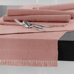 Hoydu 100% COTTON Ribbed Table Runner Blossom Pink 45 x 150cm - Home & Garden > Kitchenware