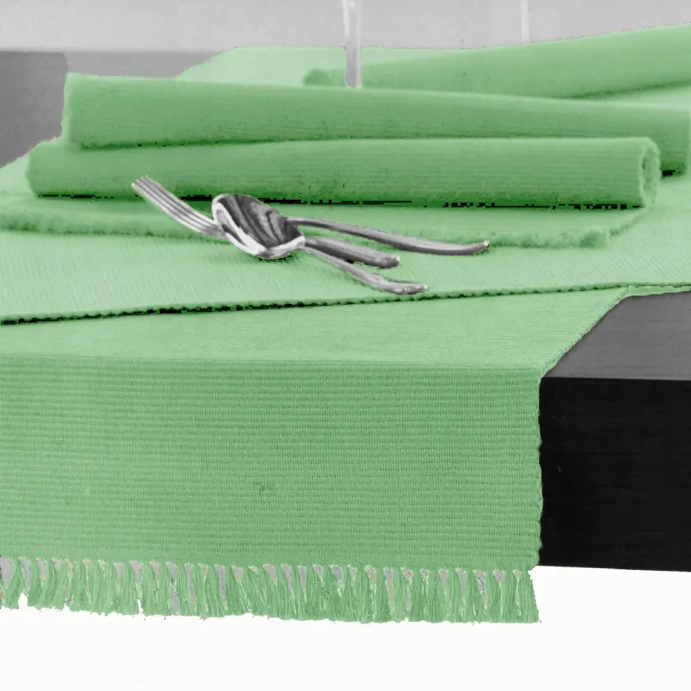 Hoydu 100% COTTON Ribbed Table Runner Sea Crest 45 x 150cm - Home & Garden > Kitchenware