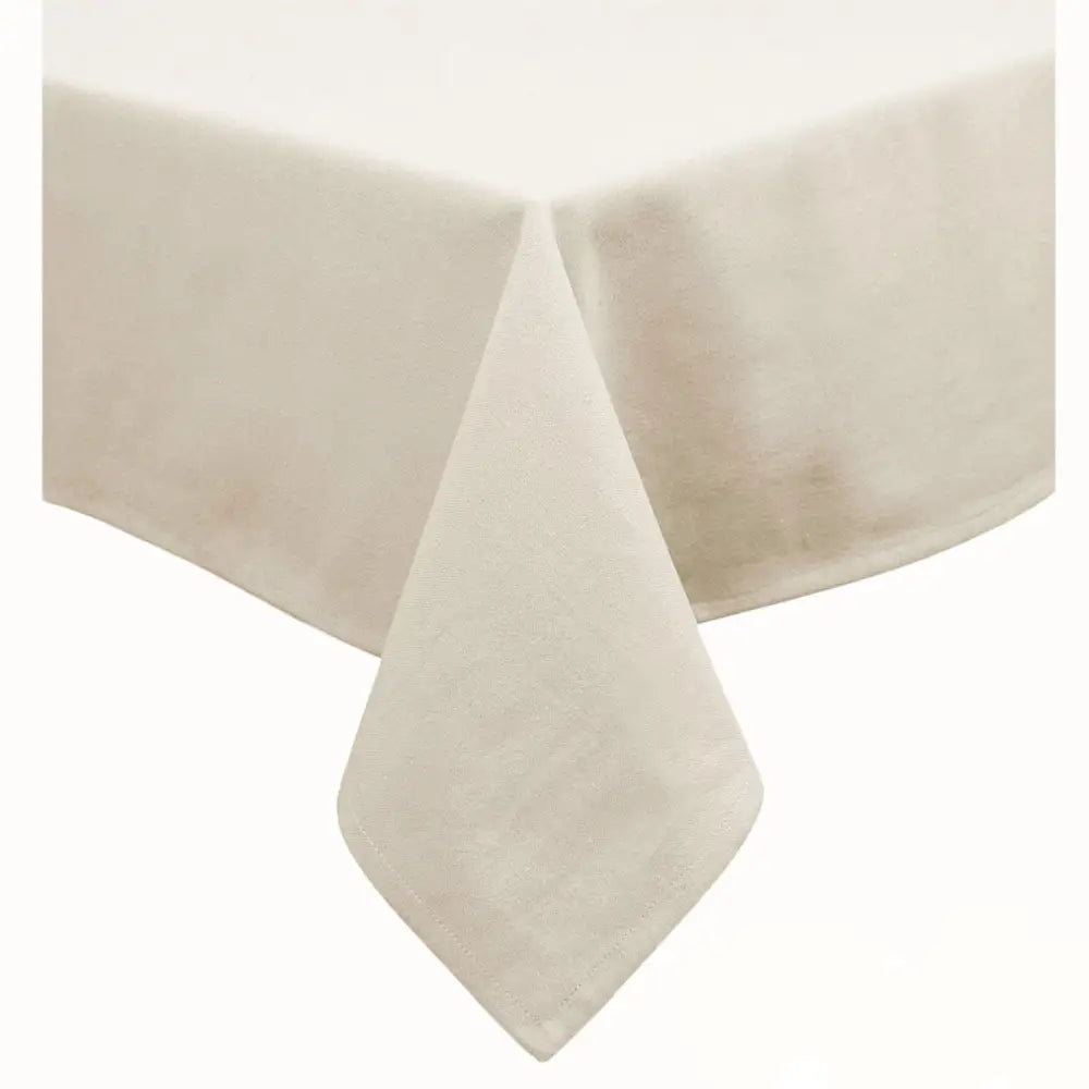 Hoydu Cotton Blend Table Cloth 160cm x 260cm - IVORY - Home & Garden > Kitchenware