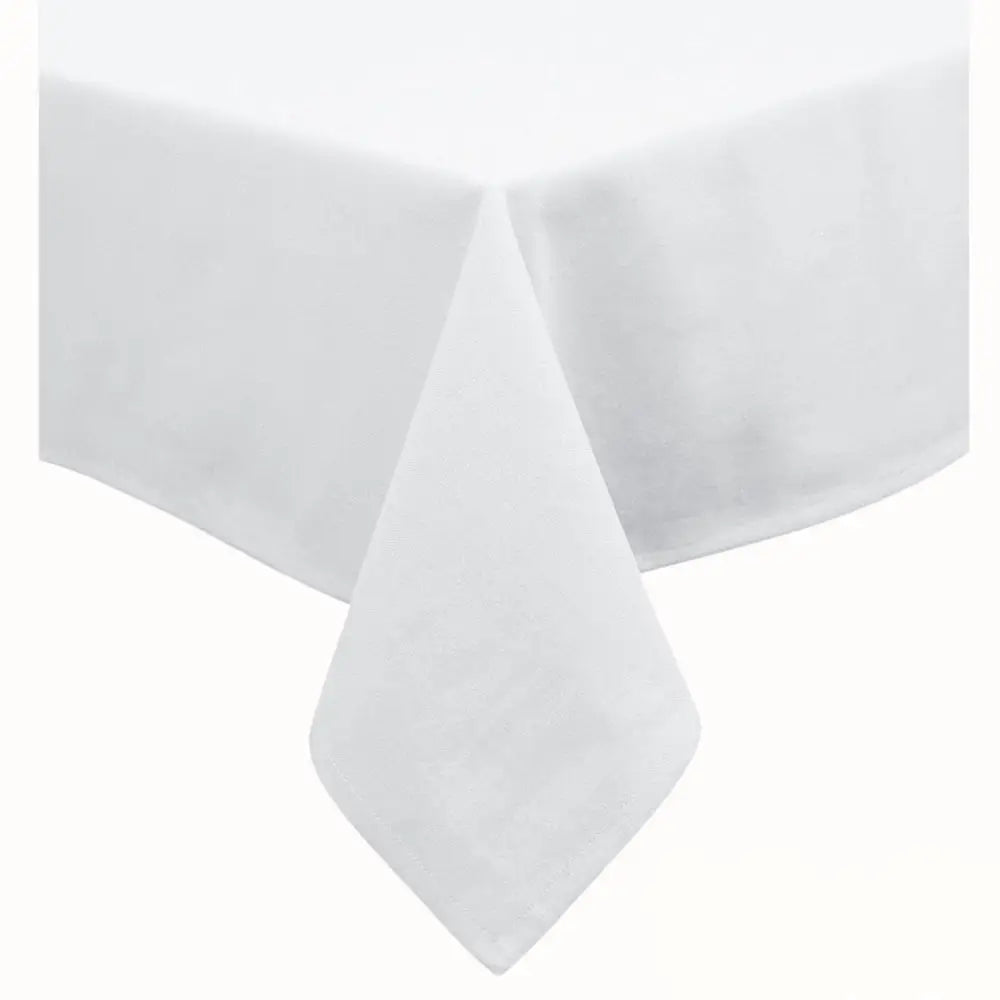Hoydu Cotton Blend Table Cloth 180cm x 310cm - BRIGHT WHITE - Home & Garden > Kitchenware
