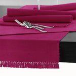 Hoydu Cotton Ribbed Table Runner 45cm x 200cm - FUSCHIA - Home & Garden > Kitchenware