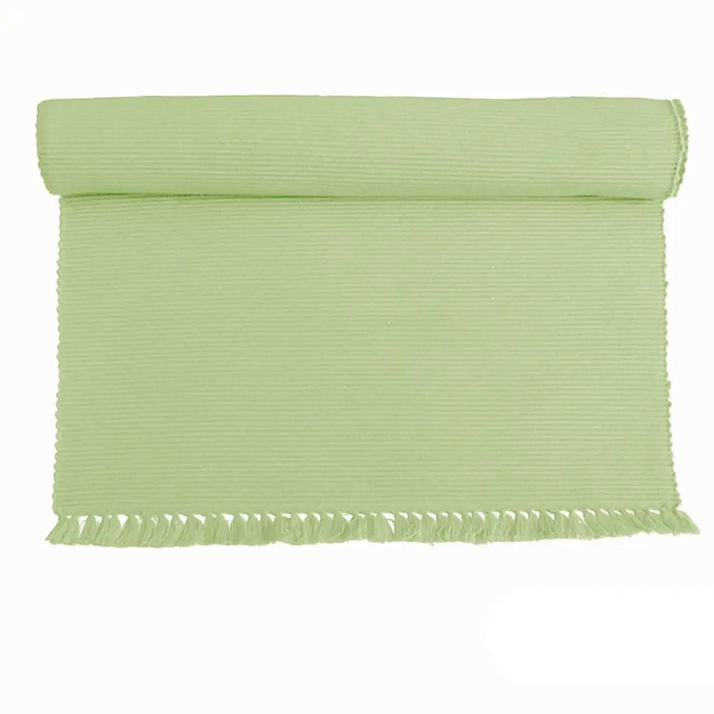 Hoydu Set of 2 - Cotton Ribbed Placemats - REED GREEN - Home & Garden > Kitchenware